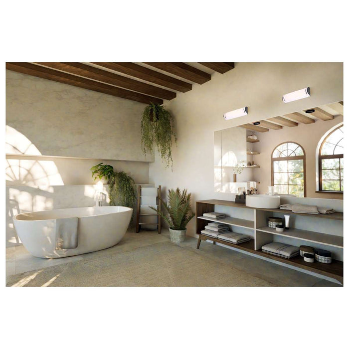 Flush Mount Nuvo 62-1879 Glamour - LED 25 Inch Linear Flush Mount - Brushed Nickel Finish - 27K/3K/35K/4K/5K CCT Selectable Nuvo