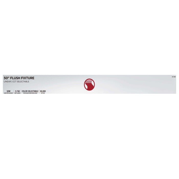 Flush Mount Nuvo 62-1880 Glamour - LED 50 Inch Linear Flush Mount - Brushed Nickel Finish - 27K/3K/35K/4K/5K CCT Selectable Nuvo