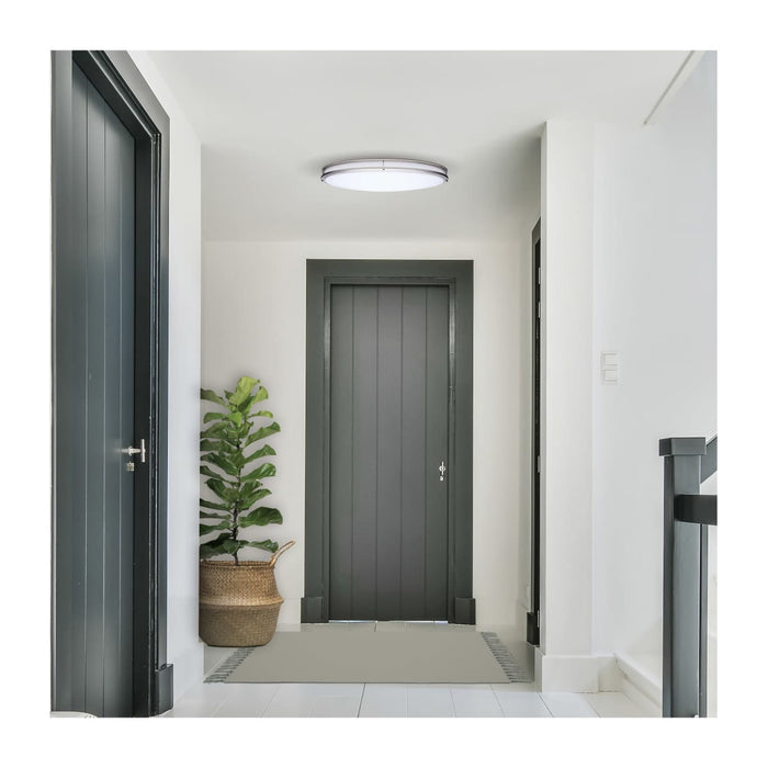 Flush Mount Nuvo 62-1881 Glamour - LED 32 Inch Oval Flush Mount - Brushed Nickel Finish - 27K/3K/35K/4K/5K CCT Selectable Nuvo