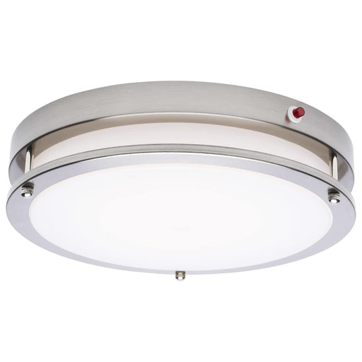 Flush Mount Nuvo 62-1890 Glamour - 13 Inch LED Flush Mount - Emergency Battery - CCT Selectable - Brushed Nickel Finish Nuvo