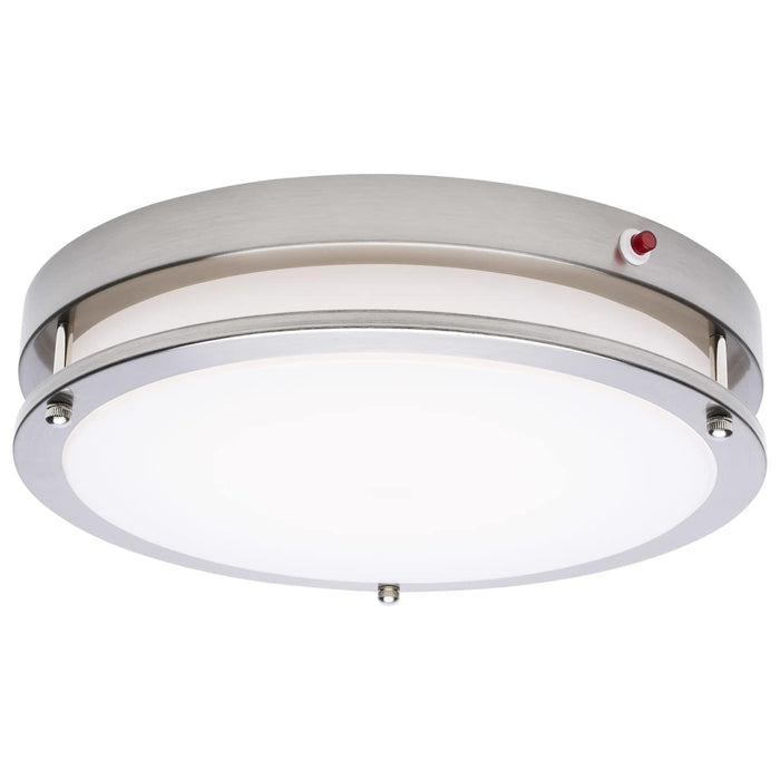 Flush Mount Nuvo 62-1890 Glamour - 13 Inch LED Flush Mount - Emergency Battery - CCT Selectable - Brushed Nickel Finish Nuvo