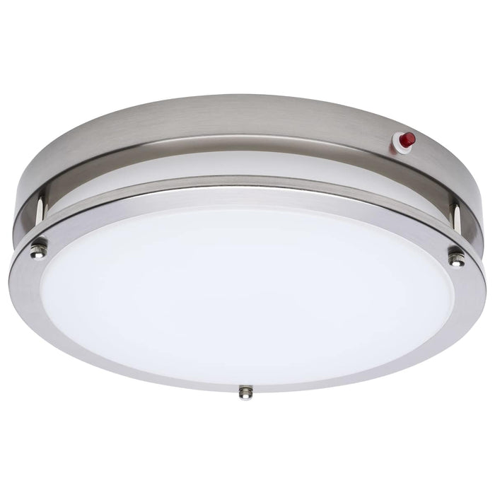 Flush Mount Nuvo 62-1890 Glamour - 13 Inch LED Flush Mount - Emergency Battery - CCT Selectable - Brushed Nickel Finish Nuvo