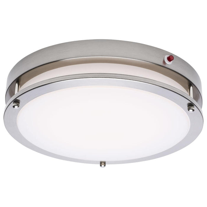 Flush Mount Nuvo 62-1890 Glamour - 13 Inch LED Flush Mount - Emergency Battery - CCT Selectable - Brushed Nickel Finish Nuvo