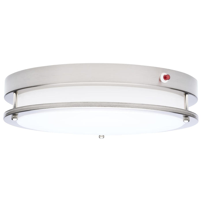 Flush Mount Nuvo 62-1890 Glamour - 13 Inch LED Flush Mount - Emergency Battery - CCT Selectable - Brushed Nickel Finish Nuvo