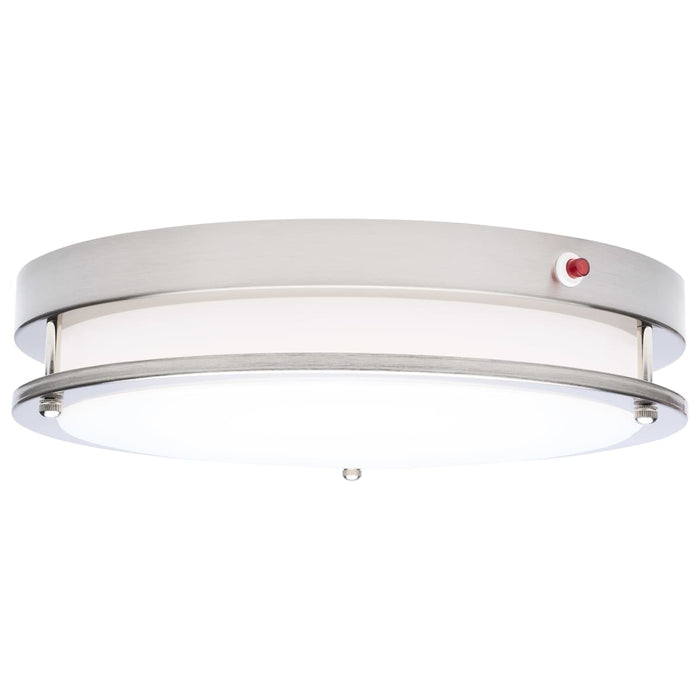 Flush Mount Nuvo 62-1890 Glamour - 13 Inch LED Flush Mount - Emergency Battery - CCT Selectable - Brushed Nickel Finish Nuvo