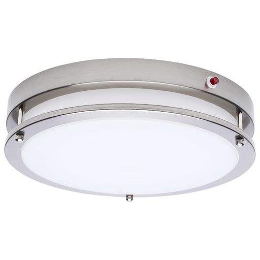 Flush Mount Nuvo 62-1890 Glamour - 13 Inch LED Flush Mount - Emergency Battery - CCT Selectable - Brushed Nickel Finish Nuvo
