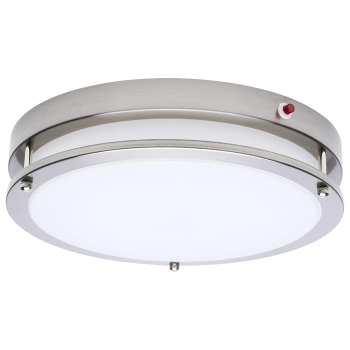 Flush Mount Nuvo 62-1890 Glamour - 13 Inch LED Flush Mount - Emergency Battery - CCT Selectable - Brushed Nickel Finish Nuvo