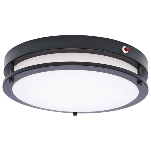 Flush Mount Nuvo 62-1891 Glamour - 13 Inch LED Flush Mount - Emergency Battery - CCT Selectable - Black Finish Nuvo