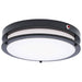 Flush Mount Nuvo 62-1891 Glamour - 13 Inch LED Flush Mount - Emergency Battery - CCT Selectable - Black Finish Nuvo