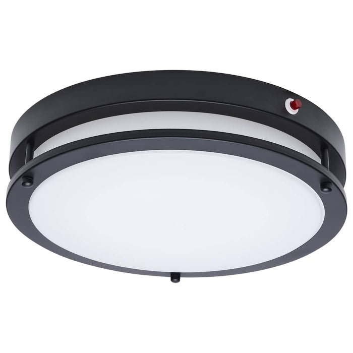 Flush Mount Nuvo 62-1891 Glamour - 13 Inch LED Flush Mount - Emergency Battery - CCT Selectable - Black Finish Nuvo