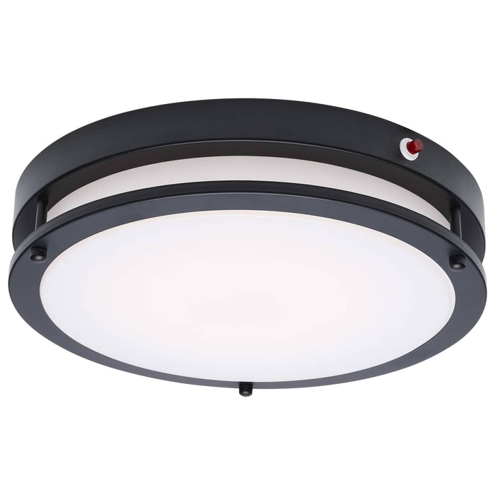 Flush Mount Nuvo 62-1891 Glamour - 13 Inch LED Flush Mount - Emergency Battery - CCT Selectable - Black Finish Nuvo