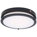 Flush Mount Nuvo 62-1891 Glamour - 13 Inch LED Flush Mount - Emergency Battery - CCT Selectable - Black Finish Nuvo
