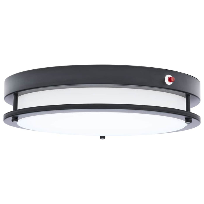 Flush Mount Nuvo 62-1891 Glamour - 13 Inch LED Flush Mount - Emergency Battery - CCT Selectable - Black Finish Nuvo