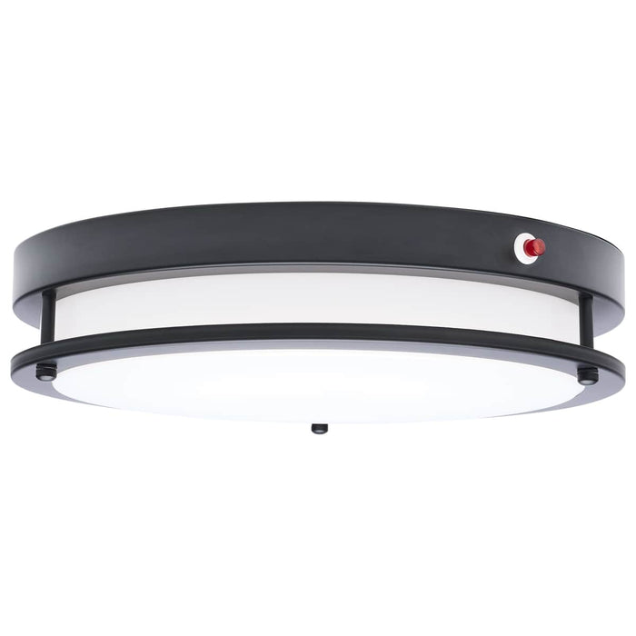 Flush Mount Nuvo 62-1891 Glamour - 13 Inch LED Flush Mount - Emergency Battery - CCT Selectable - Black Finish Nuvo