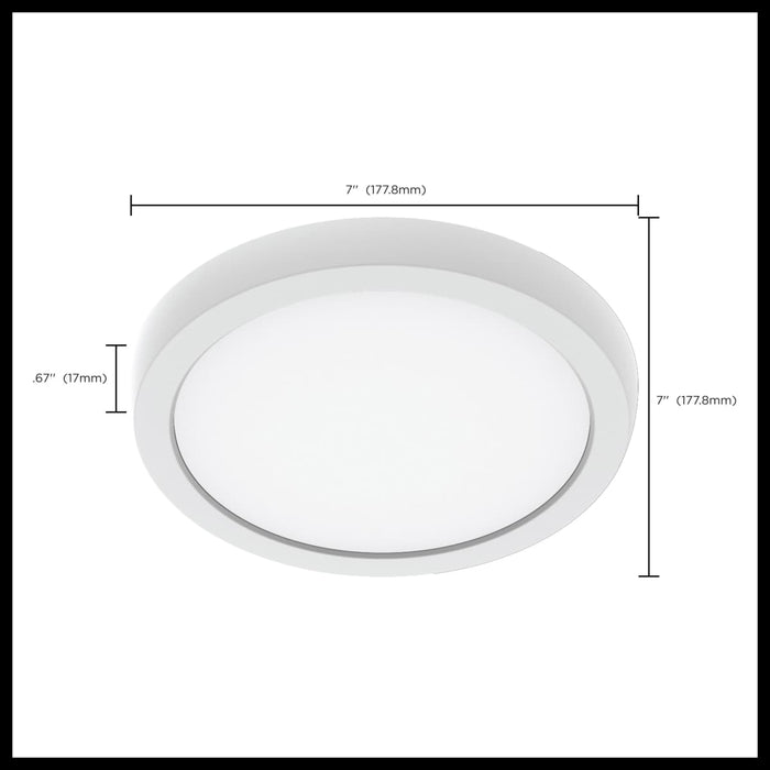 Flush Mount Nuvo 62-1910 Blink Performer - 10 Watt LED - 7 Inch Round Fixture - White Finish - 5 CCT Selectable Nuvo
