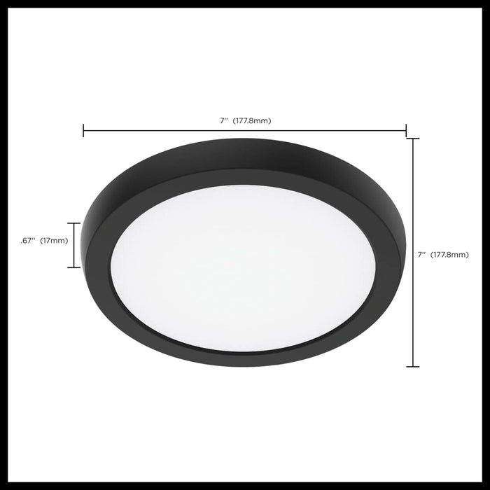 Flush Mount Nuvo 62-1911 Blink Performer - 10 Watt LED - 7 Inch Round Fixture - Black Finish - 5 CCT Selectable Nuvo