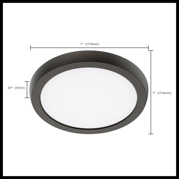 Flush Mount Nuvo 62-1912 Blink Performer - 10 Watt LED - 7 Inch Round Fixture - Bronze Finish - 5 CCT Selectable Nuvo