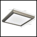 Flush Mount Nuvo 62-1917 Blink Performer - 10 Watt LED - 7 Inch Square Fixture - Brushed Nickel Finish - 5 CCT Selectable Nuvo