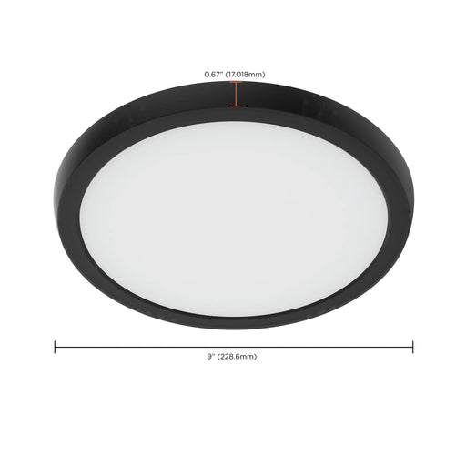Flush Mount Nuvo 62-1921 Blink Performer - 11 Watt LED - 9 Inch Round Fixture - Black Finish - 5 CCT Selectable Nuvo