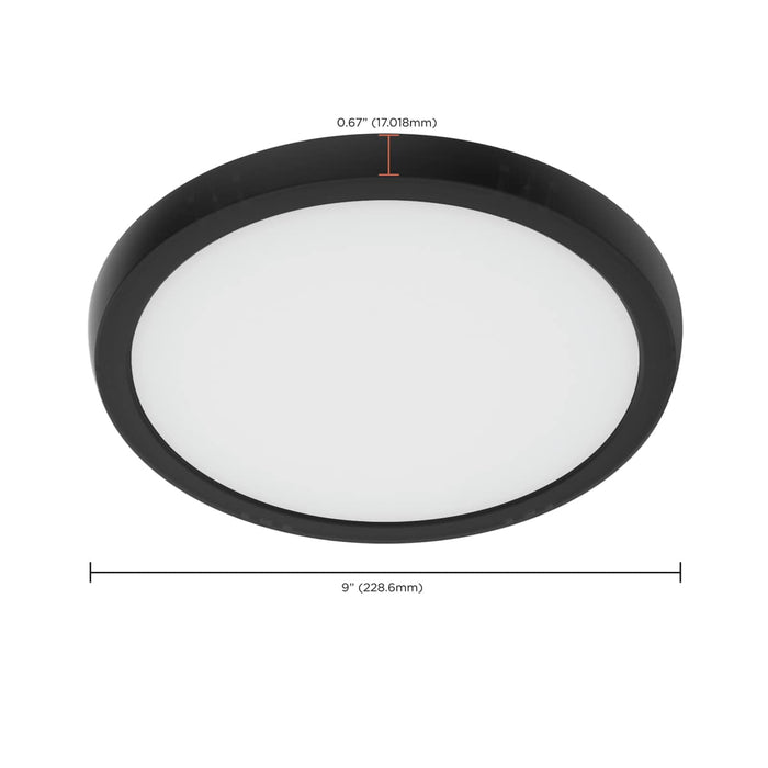 Flush Mount Nuvo 62-1921 Blink Performer - 11 Watt LED - 9 Inch Round Fixture - Black Finish - 5 CCT Selectable Nuvo