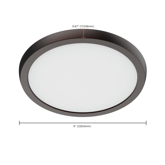 Flush Mount Nuvo 62-1922 Blink Performer - 11 Watt LED - 9 Inch Round Fixture - Bronze Finish - 5 CCT Selectable Nuvo