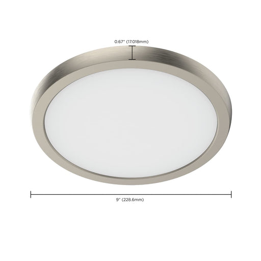 Flush Mount Nuvo 62-1923 Blink Performer - 11 Watt LED - 9 Inch Round Fixture - Brushed Nickel Finish - 5 CCT Selectable Nuvo