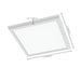 Flush Mount Nuvo 62-1924 Blink Performer - 11 Watt LED - 9 Inch Square Fixture - White Finish - 5 CCT Selectable Nuvo