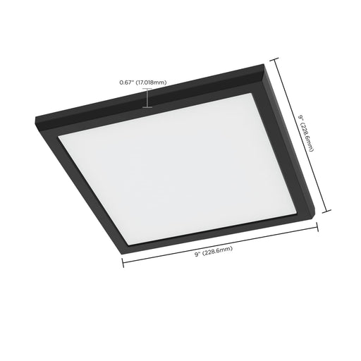 Flush Mount Nuvo 62-1925 Blink Performer - 11 Watt LED - 9 Inch Square Fixture - Black Finish - 5 CCT Selectable Nuvo