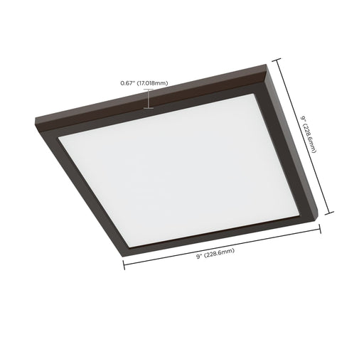 Flush Mount Nuvo 62-1926 Blink Performer - 11 Watt LED - 9 Inch Square Fixture - Bronze Finish - 5 CCT Selectable Nuvo