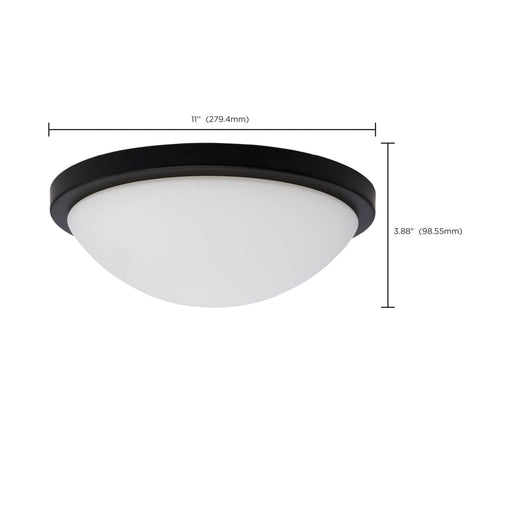 Flush Mount Nuvo 62-1942 Button - 11 Inch LED Flush Mount Fixture - Matte Black Finish - CCT Selectable - 120 Volts Nuvo