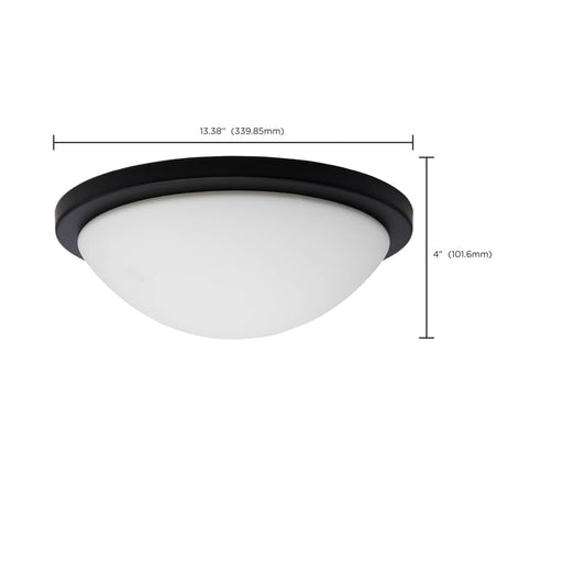 Flush Mount Nuvo 62-1943 Button - 13 Inch LED Flush Mount Fixture - Matte Black Finish - CCT Selectable - 120 Volts Nuvo