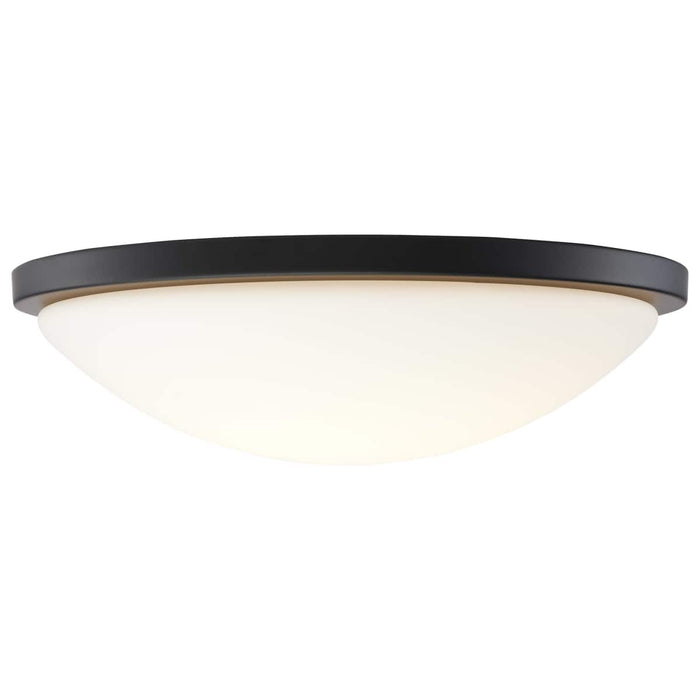 Flush Mount Nuvo 62-1944 Button - 17 Inch LED Flush Mount Fixture - Matte Black Finish - CCT Selectable - 120 Volts Nuvo