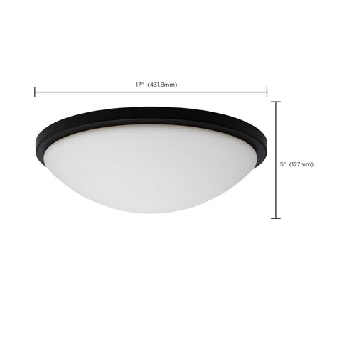 Flush Mount Nuvo 62-1944 Button - 17 Inch LED Flush Mount Fixture - Matte Black Finish - CCT Selectable - 120 Volts Nuvo