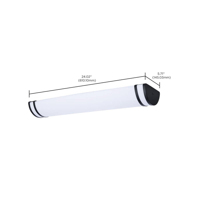 Vanity Nuvo 62-1971 Glamour - LED 25 Inch Vanity - Black Finish - 27K/3K/35K/4K/5K CCT Selectable Nuvo