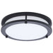 Flush Mount Nuvo 62-1975 Glamour - LED 10 Inch Flush Mount - Black Finish - 27K/3K/35K/4K/5K CCT Selectable Nuvo