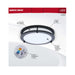 Flush Mount Nuvo 62-1975 Glamour - LED 10 Inch Flush Mount - Black Finish - 27K/3K/35K/4K/5K CCT Selectable Nuvo