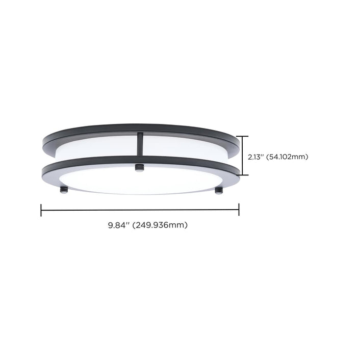 Flush Mount Nuvo 62-1975 Glamour - LED 10 Inch Flush Mount - Black Finish - 27K/3K/35K/4K/5K CCT Selectable Nuvo