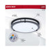 Flush Mount Nuvo 62-1976 Glamour - LED 13 Inch Flush Mount - Black Finish - 27K/3K/35K/4K/5K CCT Selectable Nuvo