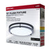 Flush Mount Nuvo 62-1976 Glamour - LED 13 Inch Flush Mount - Black Finish - 27K/3K/35K/4K/5K CCT Selectable Nuvo