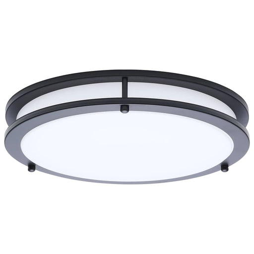 Flush Mount Nuvo 62-1976 Glamour - LED 13 Inch Flush Mount - Black Finish - 27K/3K/35K/4K/5K CCT Selectable Nuvo