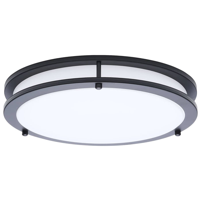 Flush Mount Nuvo 62-1976 Glamour - LED 13 Inch Flush Mount - Black Finish - 27K/3K/35K/4K/5K CCT Selectable Nuvo