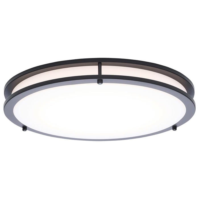 Flush Mount Nuvo 62-1977 Glamour - LED 17 Inch Flush Mount - Black Finish - 27K/3K/35K/4K/5K CCT Selectable Nuvo