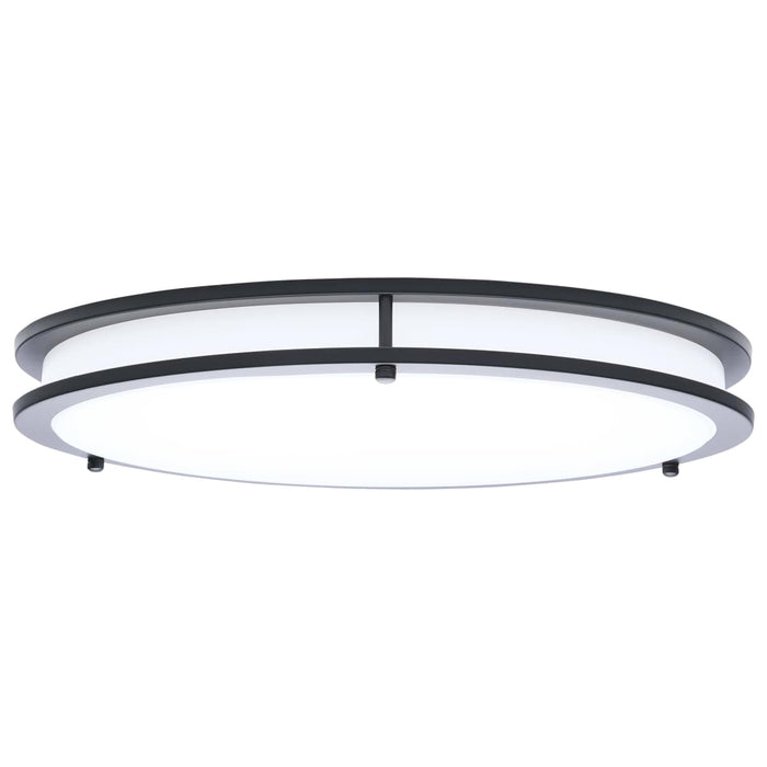 Flush Mount Nuvo 62-1977 Glamour - LED 17 Inch Flush Mount - Black Finish - 27K/3K/35K/4K/5K CCT Selectable Nuvo
