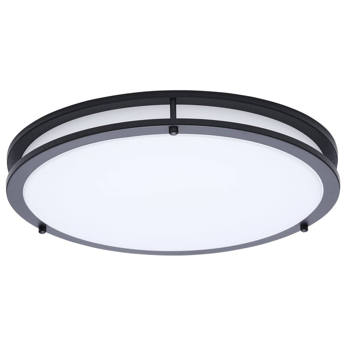 Flush Mount Nuvo 62-1977 Glamour - LED 17 Inch Flush Mount - Black Finish - 27K/3K/35K/4K/5K CCT Selectable Nuvo