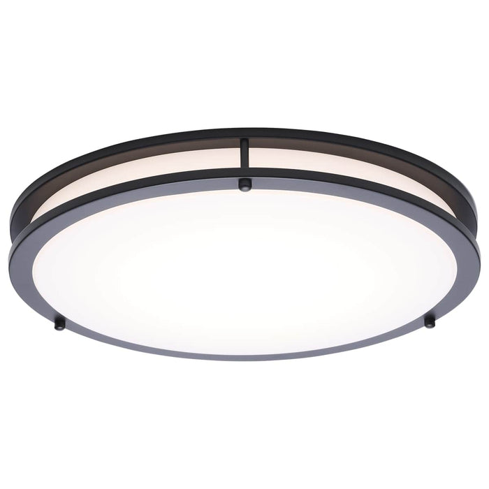 Flush Mount Nuvo 62-1977 Glamour - LED 17 Inch Flush Mount - Black Finish - 27K/3K/35K/4K/5K CCT Selectable Nuvo