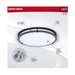 Flush Mount Nuvo 62-1977 Glamour - LED 17 Inch Flush Mount - Black Finish - 27K/3K/35K/4K/5K CCT Selectable Nuvo