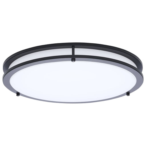 Flush Mount Nuvo 62-1977 Glamour - LED 17 Inch Flush Mount - Black Finish - 27K/3K/35K/4K/5K CCT Selectable Nuvo