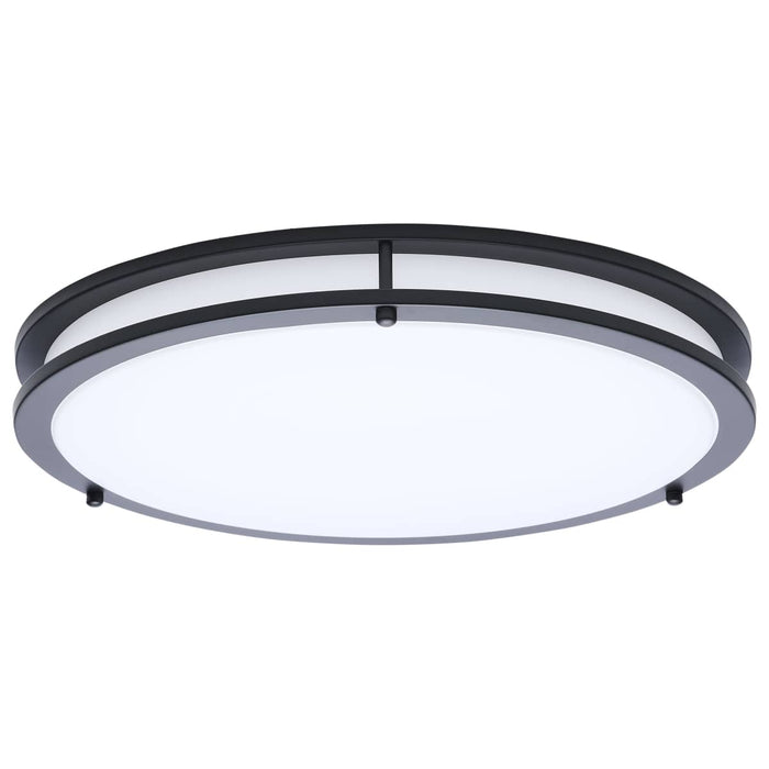Flush Mount Nuvo 62-1977 Glamour - LED 17 Inch Flush Mount - Black Finish - 27K/3K/35K/4K/5K CCT Selectable Nuvo