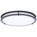 Flush Mount Nuvo 62-1977 Glamour - LED 17 Inch Flush Mount - Black Finish - 27K/3K/35K/4K/5K CCT Selectable Nuvo