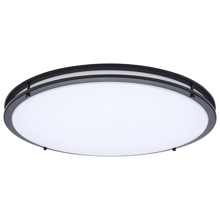 Flush Mount Nuvo 62-1978 Glamour - LED 24 Inch Flush Mount - Black Finish - 27K/3K/35K/4K/5K CCT Selectable Nuvo